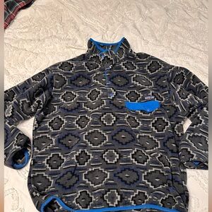 Patagonia Synchilla Aztec Snap T Fleece Blue Gray. Size L. Men’s.